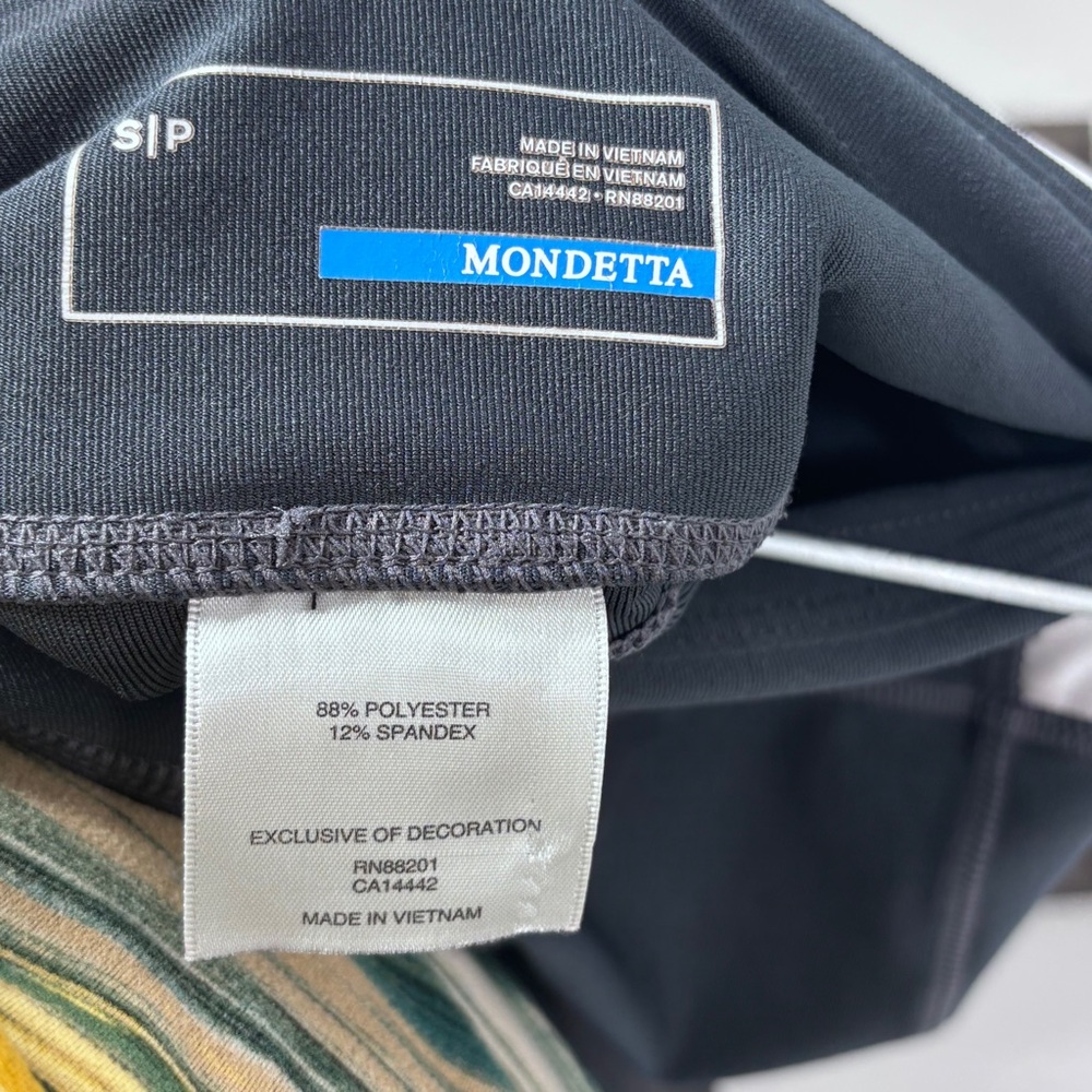 Mondetta Women's Black Leggings with White Highlights - Picture 3 of 7